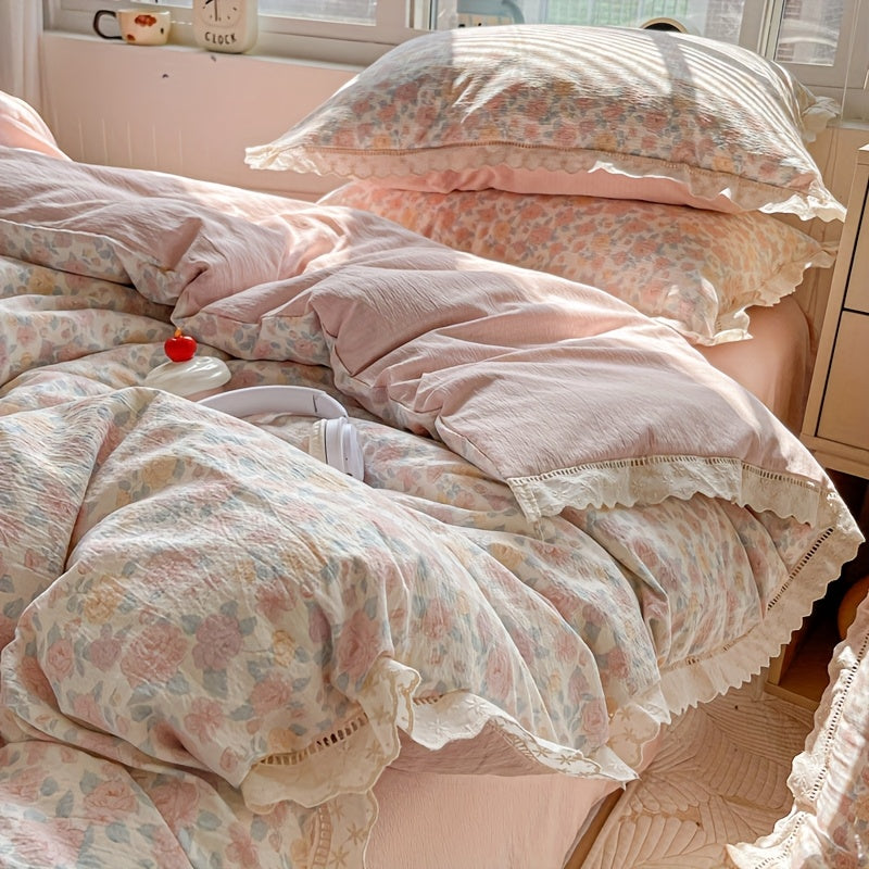 4pcs Premium Set Wrinkle-Resistant Fabric Four-Piece Set New Light Beige