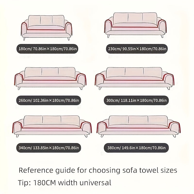 Modern Style Chenille Sofa Cover Universal Four Seasons, Non-slip