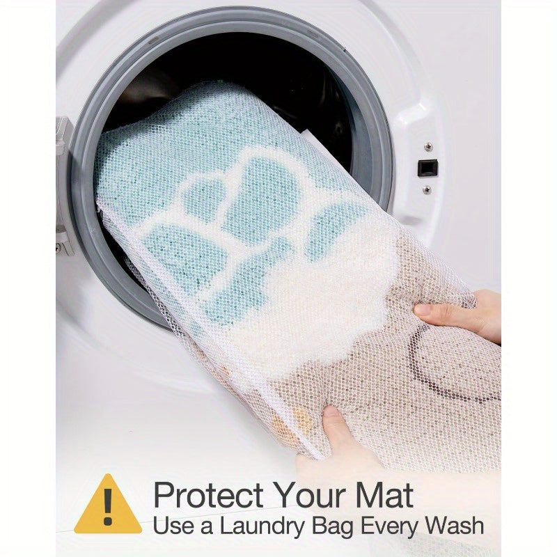 Soft and Absorbent Beach Bathroom Carpet, Non-Slip Backing