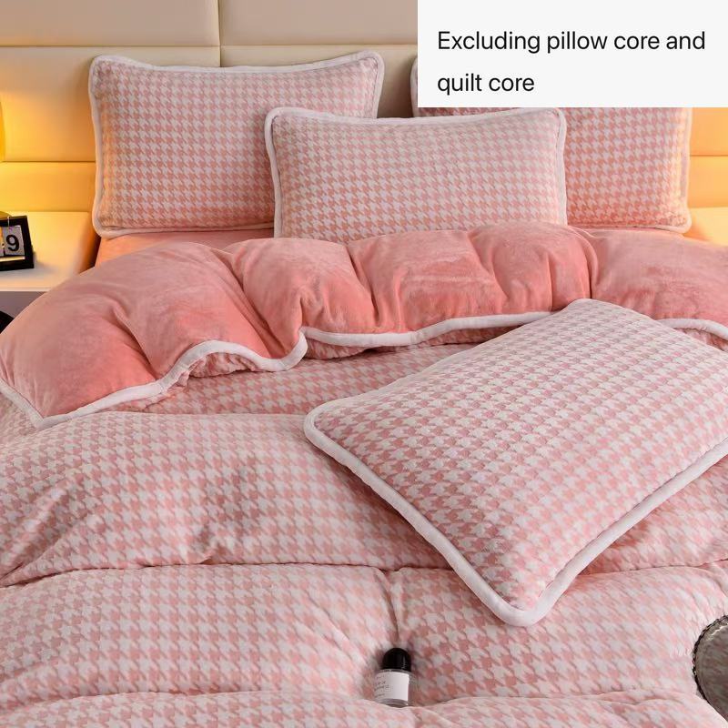 2025 New Carved Four-piece Set Thickened Winter High-end Four-piece Set Includes Quilt