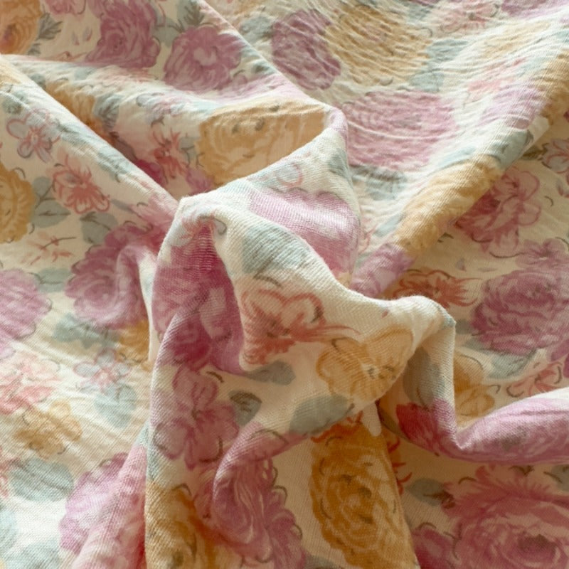 4pcs Bed Sheet Set, Trendy Small Floral American Lace Bedding Set