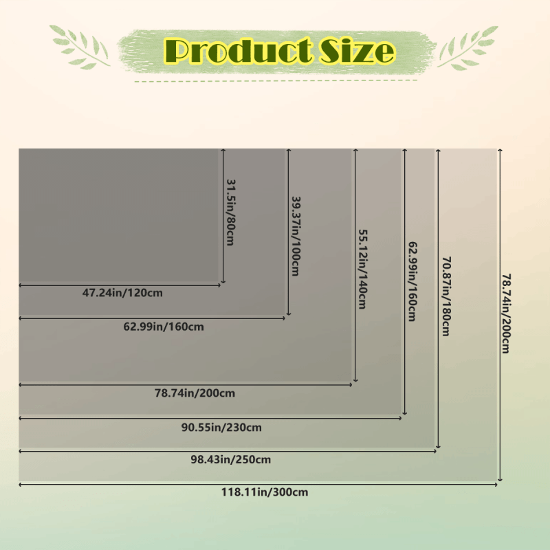 Extra Large Living Room Mat - Heavy-Duty 1000g+10mm Thick Mat
