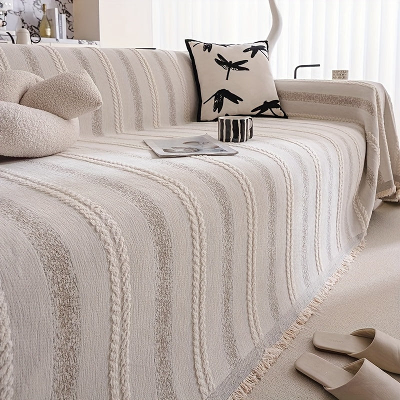 Modern Style Chenille Sofa Cover Universal Four Seasons, Non-slip