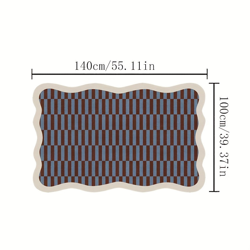 Gustation-Style Large Luxury Mat - Navy Blue