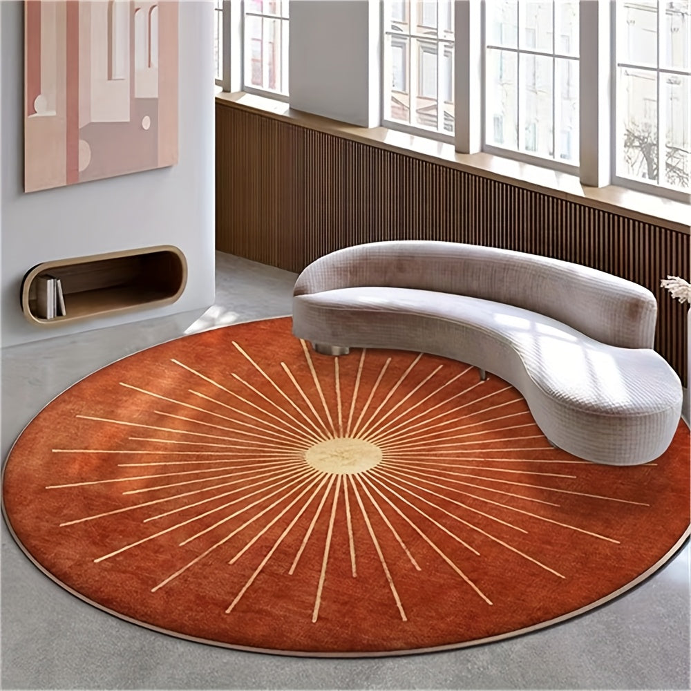 Bohemian Retro Courtyard Soft and Durable Round Mat for Cozy Moments