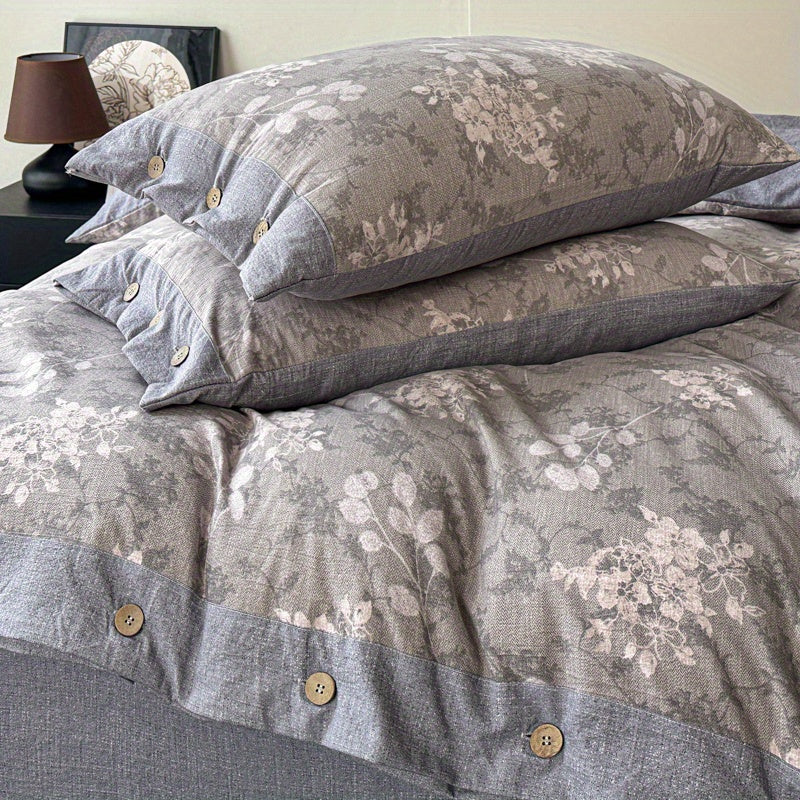 Bingyu Autumn and Winter New Collection: A-Class Thickened High-Grammage Linen Retro Style Double-Layer Yarn Printed Three-Piece