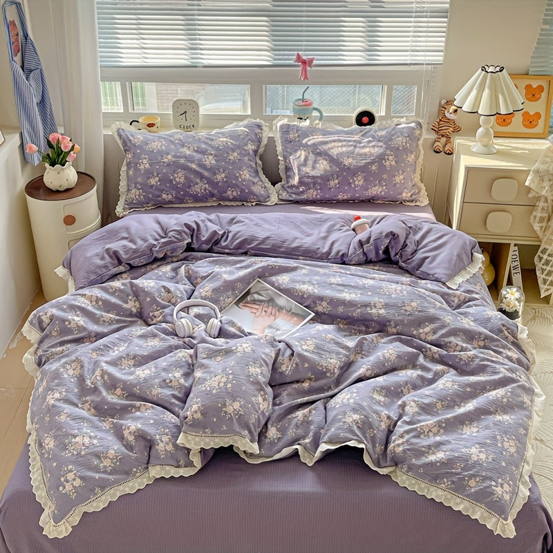 4pcs Premium Set Wrinkle-Resistant Fabric Four-Piece Set New Light Beige