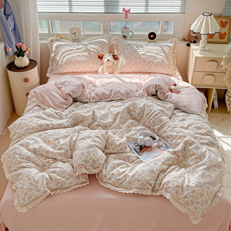4pcs Premium Set Wrinkle-Resistant Fabric Four-Piece Set New Light Beige