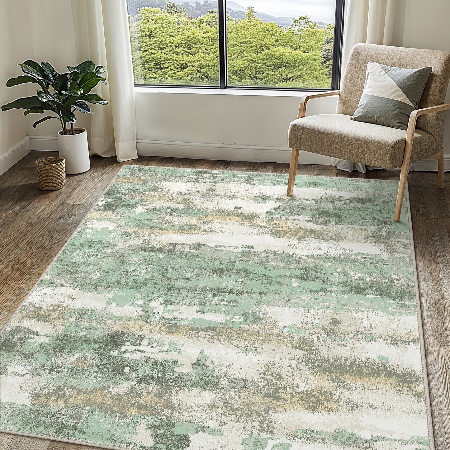 Modern Abstract Area Mat Modern Abstract Non-Slip Area Mat | Large Soft Machine Washable for Living Room