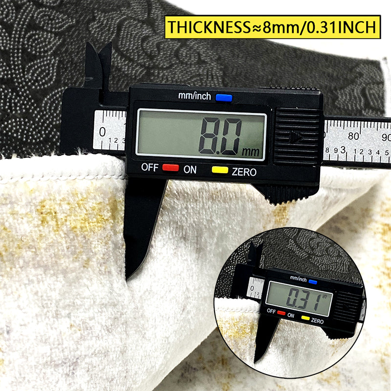 Extra Thick 8mm Luxury Black & White Striped Round Mat - Heavy-Duty 1000gsm Plush Mat