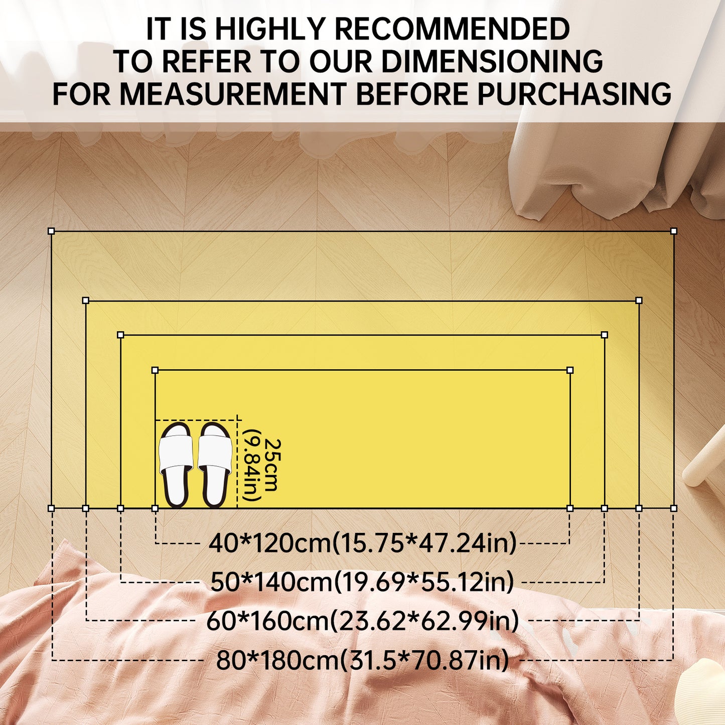 1 piece bedroom Mat floor mat ins wind room bedside Mat non-slip room cartoon under bed front foot cushion