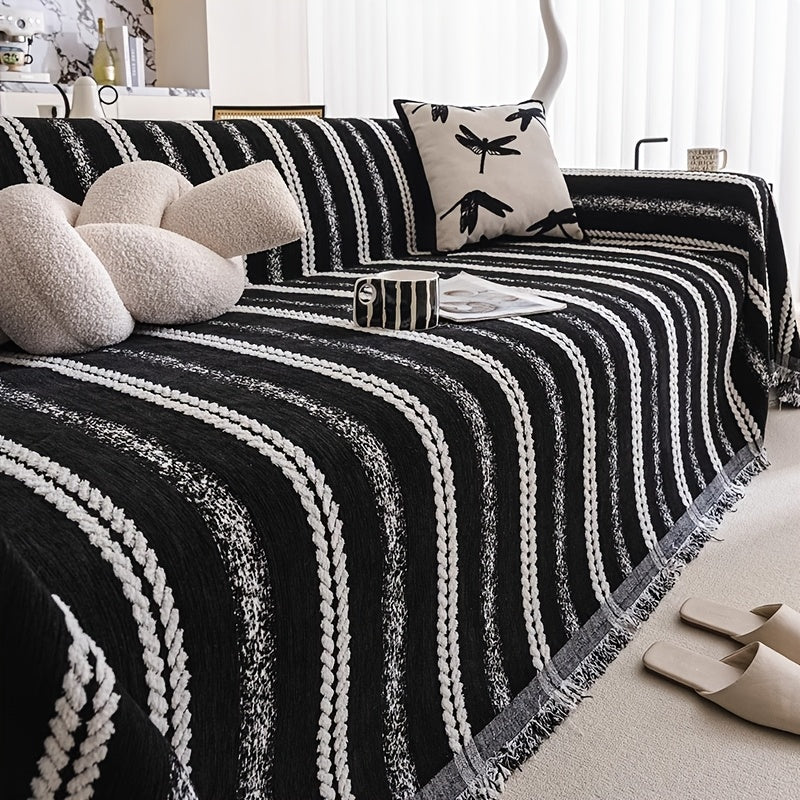 Modern Style Chenille Sofa Cover Universal Four Seasons, Non-slip