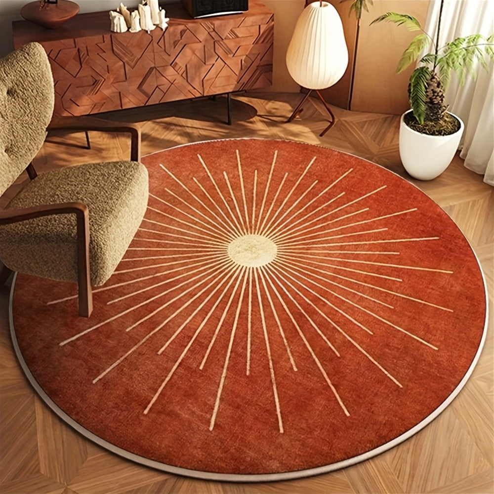 Bohemian Retro Courtyard Soft and Durable Round Mat for Cozy Moments