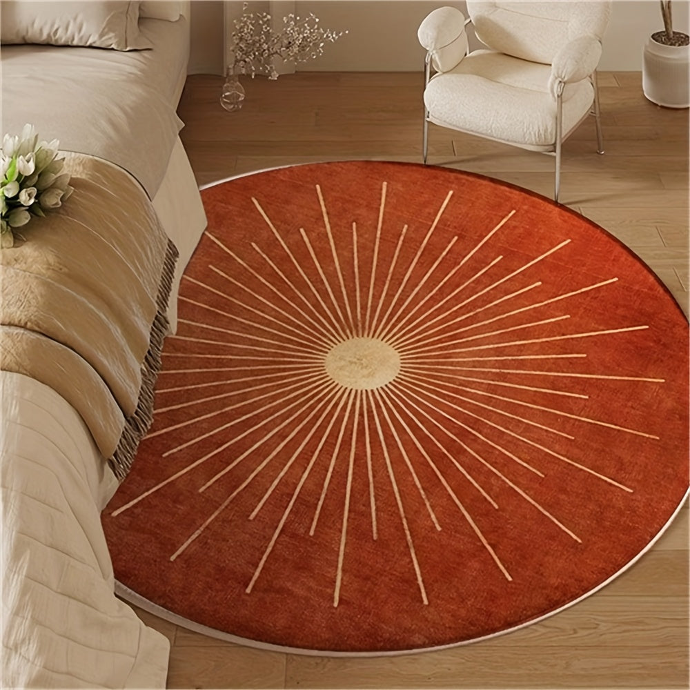 Bohemian Retro Courtyard Soft and Durable Round Mat for Cozy Moments