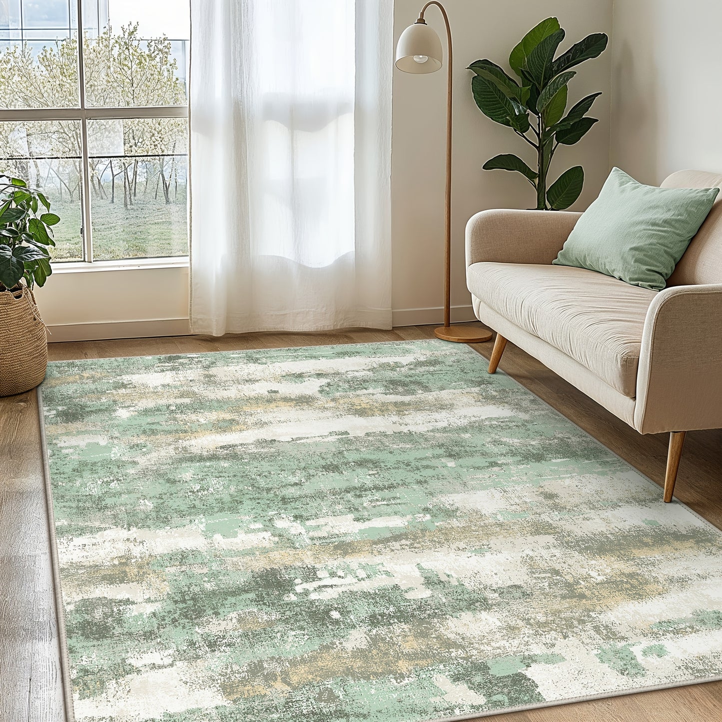 Modern Abstract Area Mat Modern Abstract Non-Slip Area Mat | Large Soft Machine Washable for Living Room