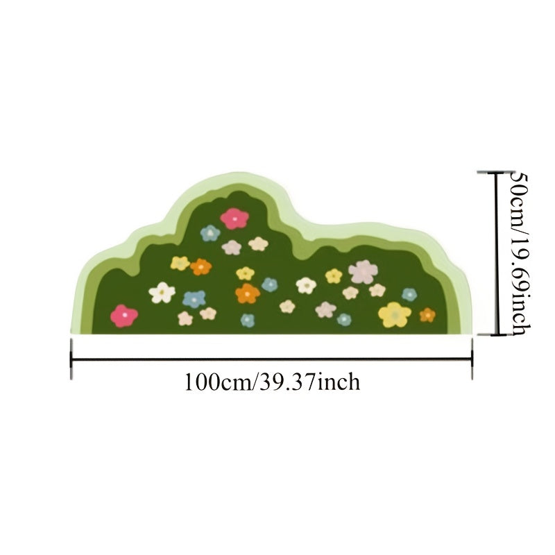 Fluffy Moss Flower Area Rug, 1000g+10mm Green Moss Flower Carpet