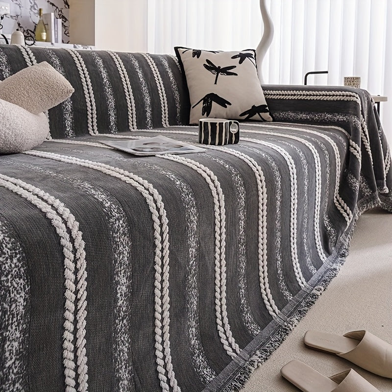 Modern Style Chenille Sofa Cover Universal Four Seasons, Non-slip