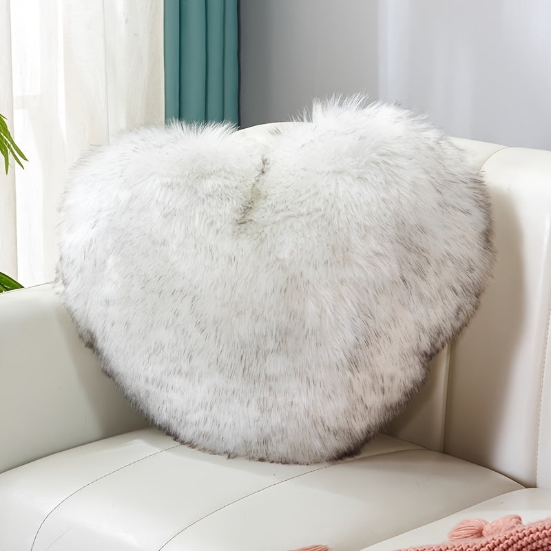 Nordic imitation Fleece plush heart pillow heart pillow sofa cushion cushion living room sofa bedroom decoration pillow birthday gift