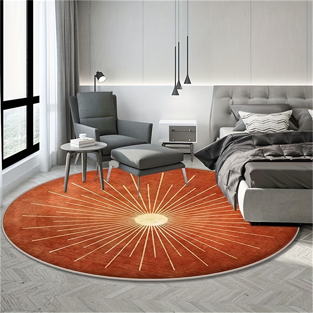 Bohemian Retro Courtyard Soft and Durable Round Mat for Cozy Moments