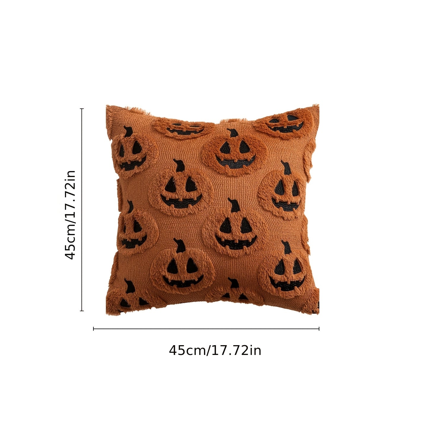 2pcs Of Halloween Ghost Pumpkin Embroidery Pattern Pillowcases, Autumn And Winter Thick Living Room