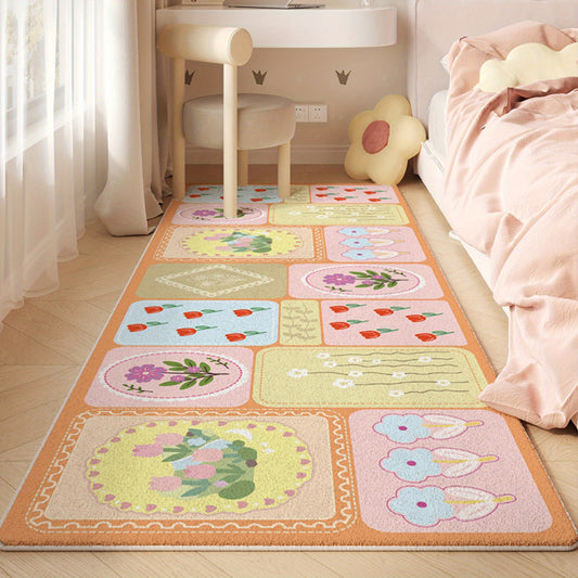 1 piece bedroom Mat floor mat ins wind room bedside Mat non-slip room cartoon under bed front foot cushion