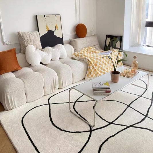 Luxurious Nordic-Inspired Fluffy Area Mat - Soft, Non-Slip