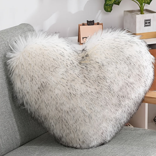 Nordic imitation Fleece plush heart pillow heart pillow sofa cushion cushion living room sofa bedroom decoration pillow birthday gift