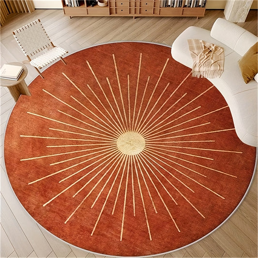 Bohemian Retro Courtyard Soft and Durable Round Mat for Cozy Moments