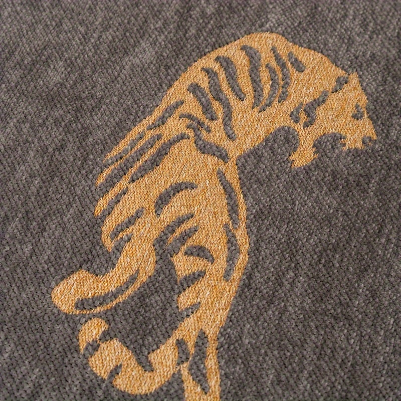 1pc Luxury Tiger Pattern Sofa Cover, 1pc Reversible Velvet Sofa Throw Blanket For Living Room