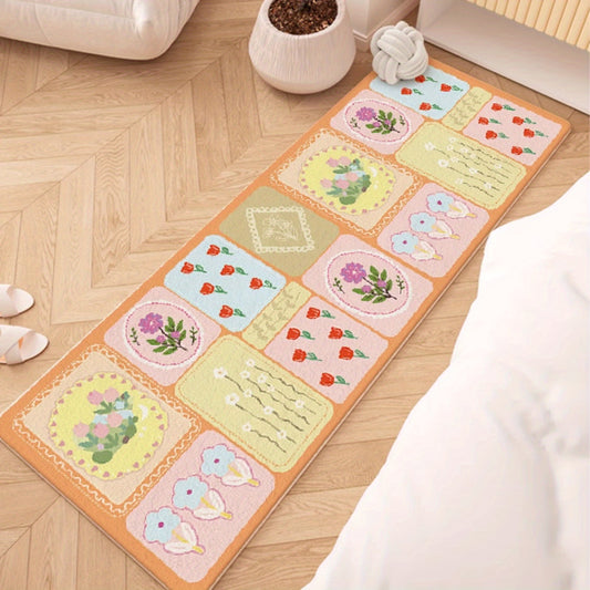 1 piece bedroom Mat floor mat ins wind room bedside Mat non-slip room cartoon under bed front foot cushion