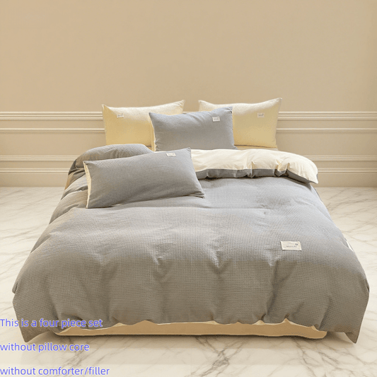 Joyful and Lively Four-Piece Bedding Set with Duvet Cover*1 + Fitted Sheet*1 + Pillowcases*2