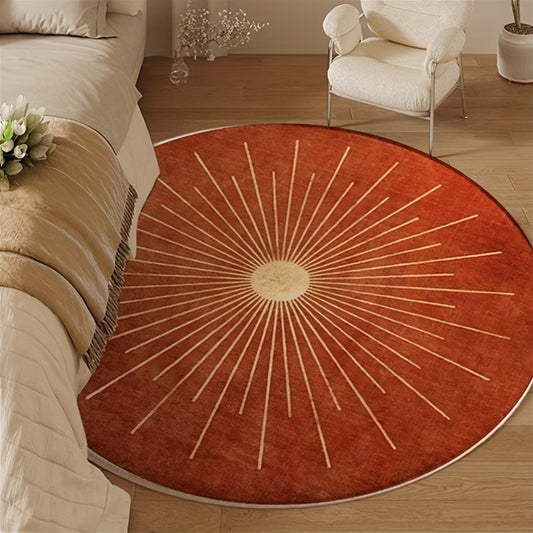 Bohemian Retro Courtyard Soft and Durable Round Mat for Cozy Moments