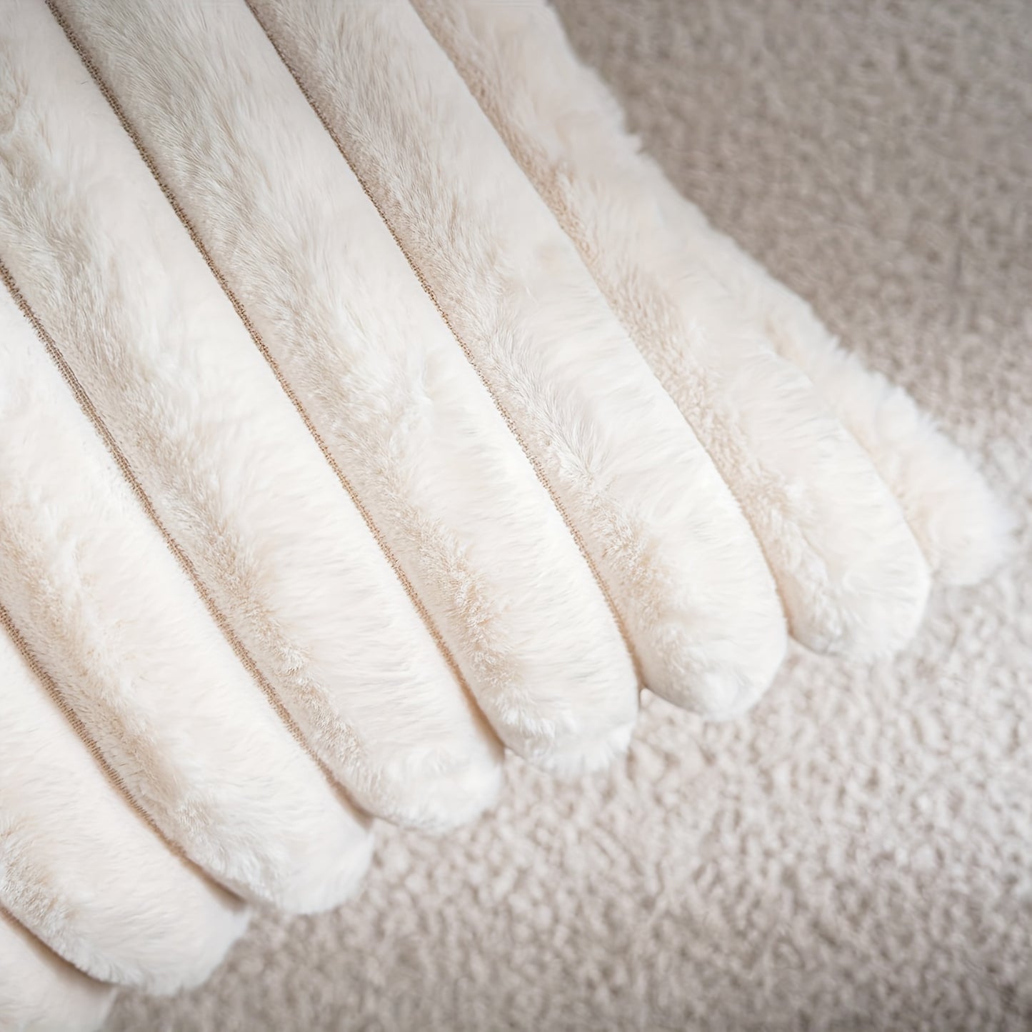 2pcs set, artificial fur plush decorative pillowcase, Wabi-Sabi style pillowcase for bed, bolster cover