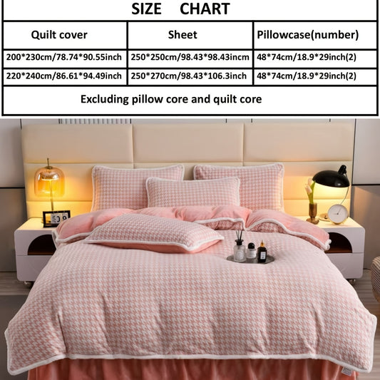 2025 New Carved Four-piece Set Thickened Winter High-end Four-piece Set Includes Quilt