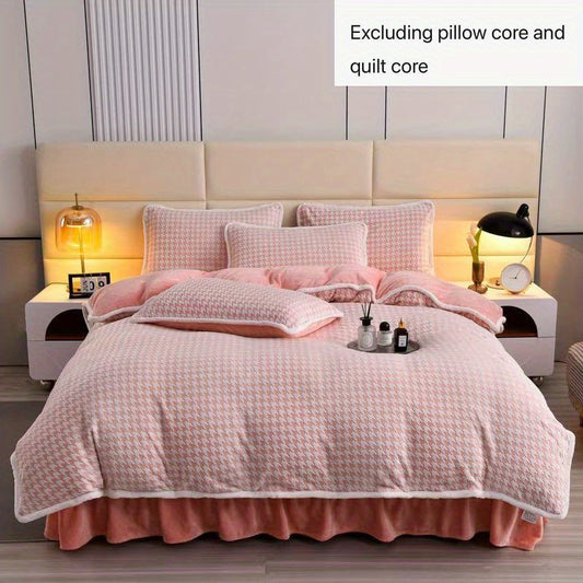 2025 New Carved Four-piece Set Thickened Winter High-end Four-piece Set Includes Quilt